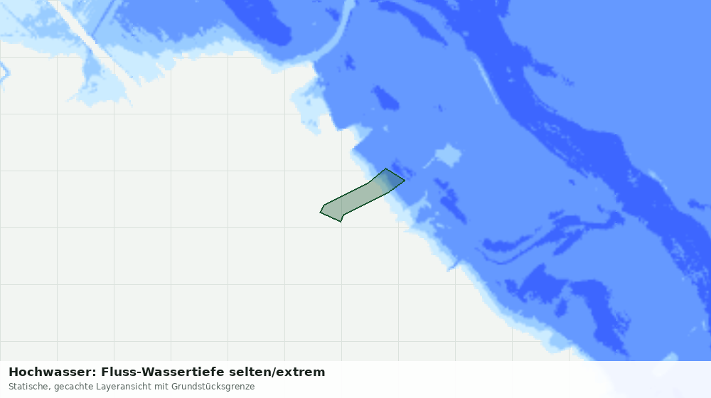 Statische Kartenansicht: Hochwasser: Fluss-Wassertiefe selten/extrem