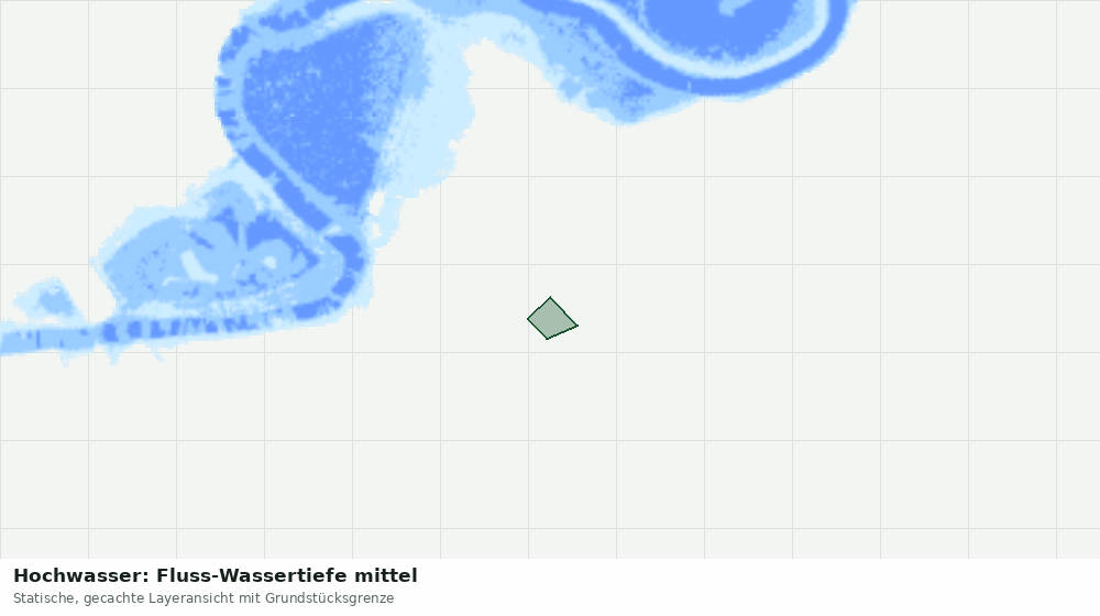 Statische Kartenansicht: Hochwasser: Fluss-Wassertiefe mittel
