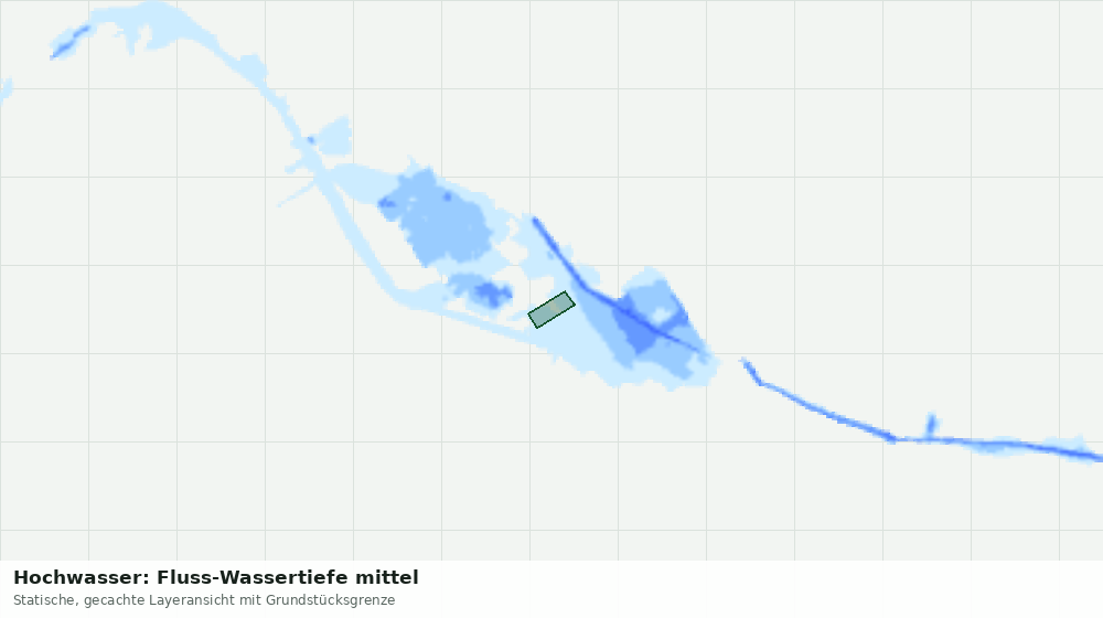 Statische Kartenansicht: Hochwasser: Fluss-Wassertiefe mittel