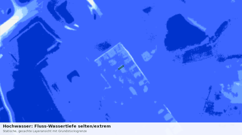 Statische Kartenansicht: Hochwasser: Fluss-Wassertiefe selten/extrem