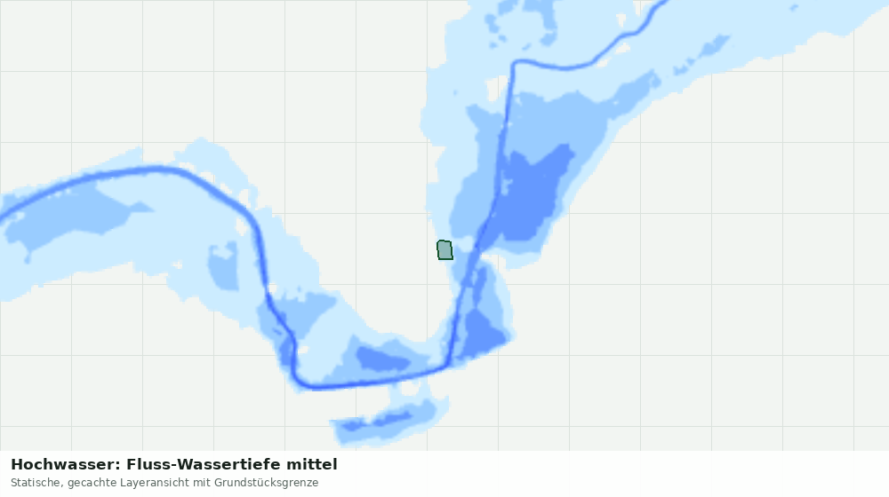 Statische Kartenansicht: Hochwasser: Fluss-Wassertiefe mittel