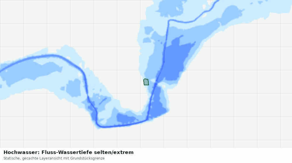 Statische Kartenansicht: Hochwasser: Fluss-Wassertiefe selten/extrem