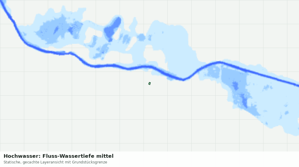 Statische Kartenansicht: Hochwasser: Fluss-Wassertiefe mittel