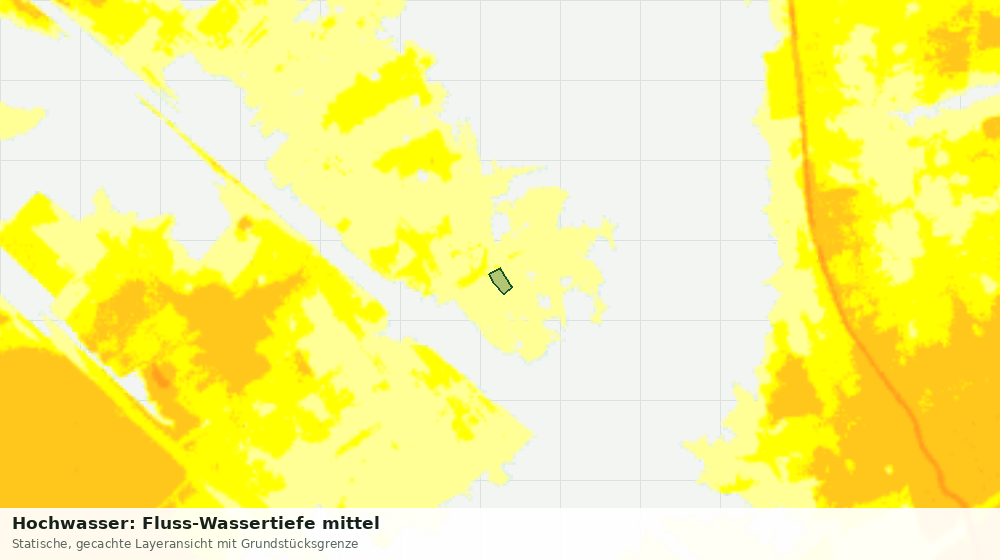 Statische Kartenansicht: Hochwasser: Fluss-Wassertiefe mittel