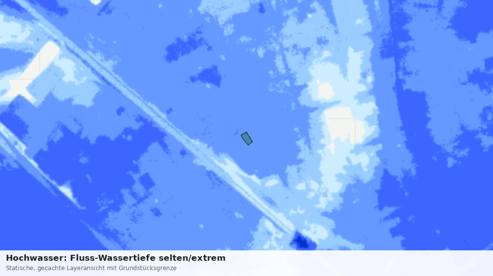 Statische Kartenansicht: Hochwasser: Fluss-Wassertiefe selten/extrem