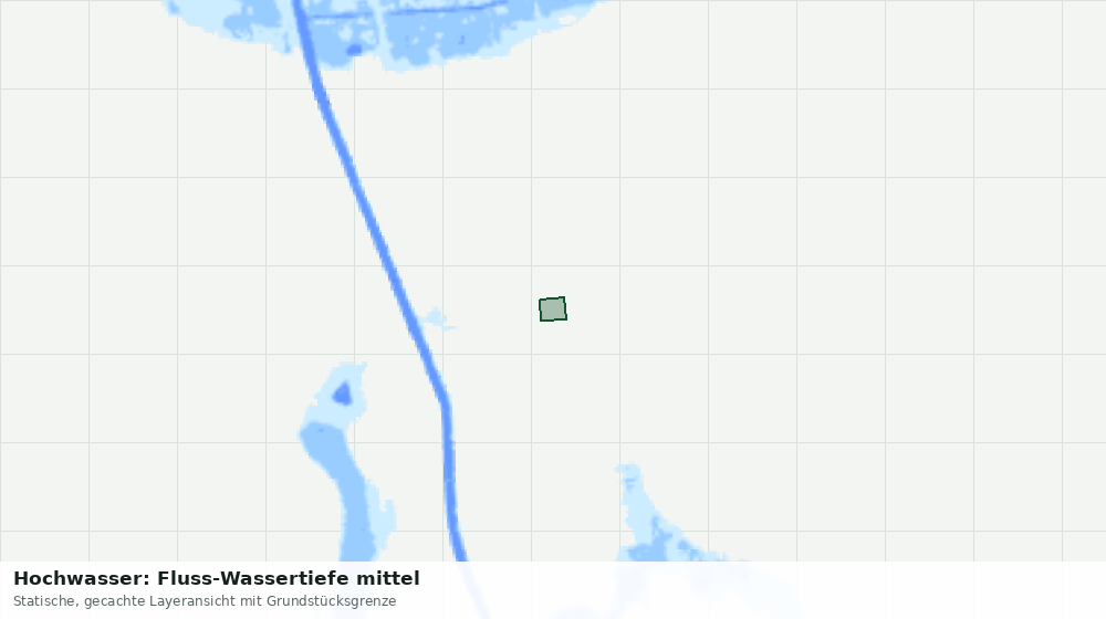 Statische Kartenansicht: Hochwasser: Fluss-Wassertiefe mittel