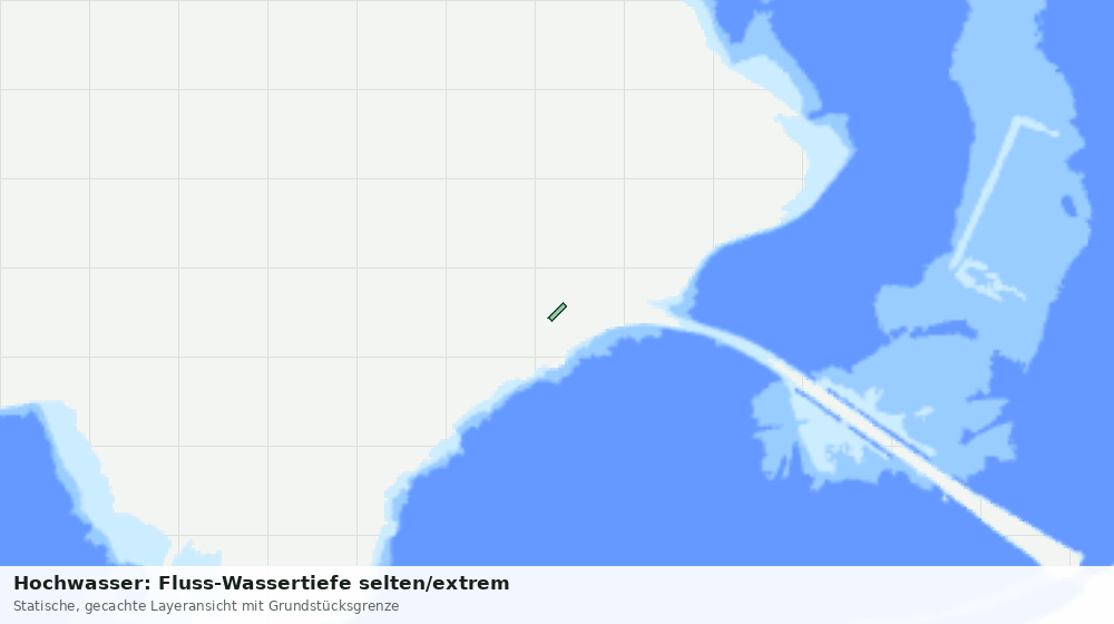 Statische Kartenansicht: Hochwasser: Fluss-Wassertiefe selten/extrem