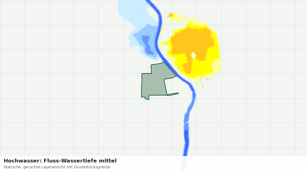 Statische Kartenansicht: Hochwasser: Fluss-Wassertiefe mittel