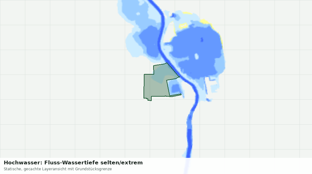 Statische Kartenansicht: Hochwasser: Fluss-Wassertiefe selten/extrem