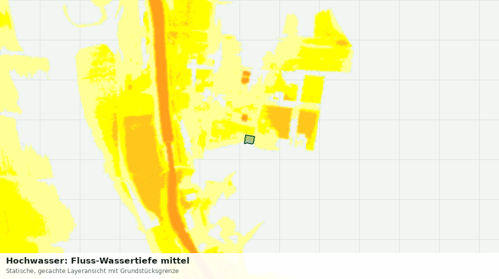 Statische Kartenansicht: Hochwasser: Fluss-Wassertiefe mittel