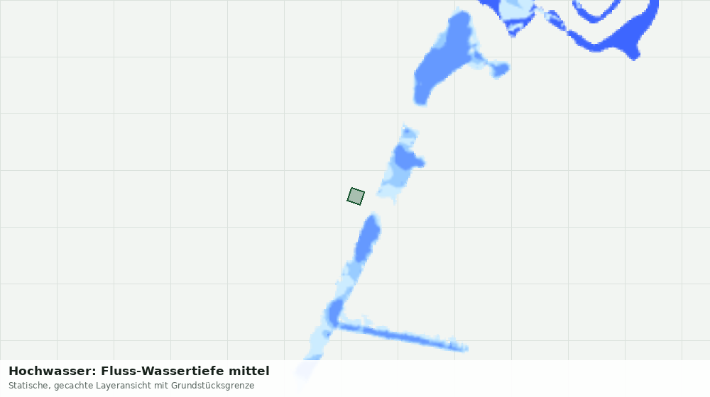 Statische Kartenansicht: Hochwasser: Fluss-Wassertiefe mittel