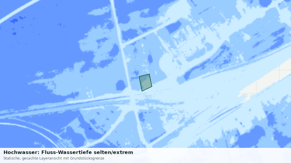Statische Kartenansicht: Hochwasser: Fluss-Wassertiefe selten/extrem
