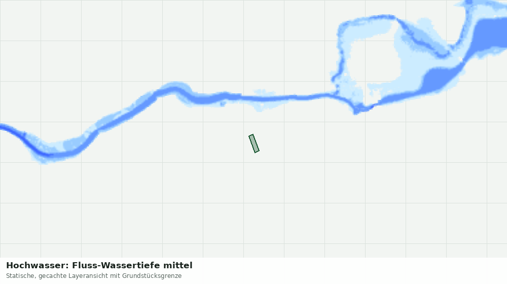 Statische Kartenansicht: Hochwasser: Fluss-Wassertiefe mittel