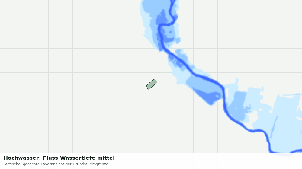 Statische Kartenansicht: Hochwasser: Fluss-Wassertiefe mittel