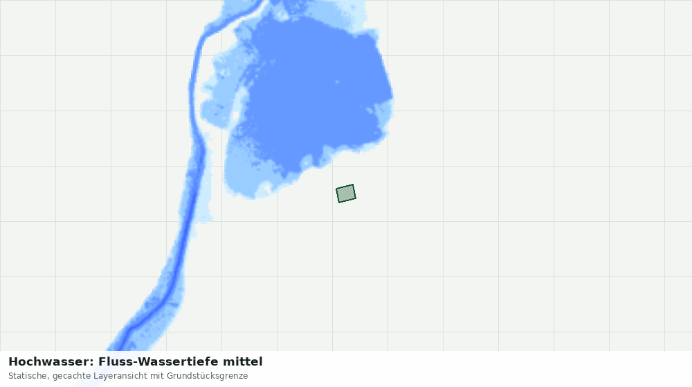 Statische Kartenansicht: Hochwasser: Fluss-Wassertiefe mittel