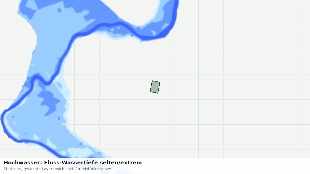 Statische Kartenansicht: Hochwasser: Fluss-Wassertiefe selten/extrem