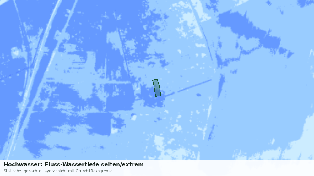 Statische Kartenansicht: Hochwasser: Fluss-Wassertiefe selten/extrem