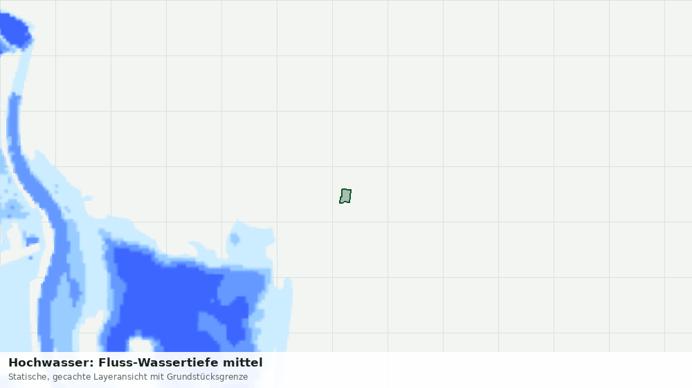 Statische Kartenansicht: Hochwasser: Fluss-Wassertiefe mittel