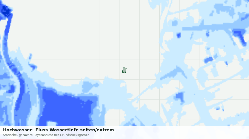 Statische Kartenansicht: Hochwasser: Fluss-Wassertiefe selten/extrem
