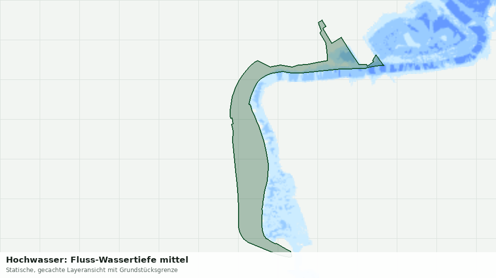 Statische Kartenansicht: Hochwasser: Fluss-Wassertiefe mittel