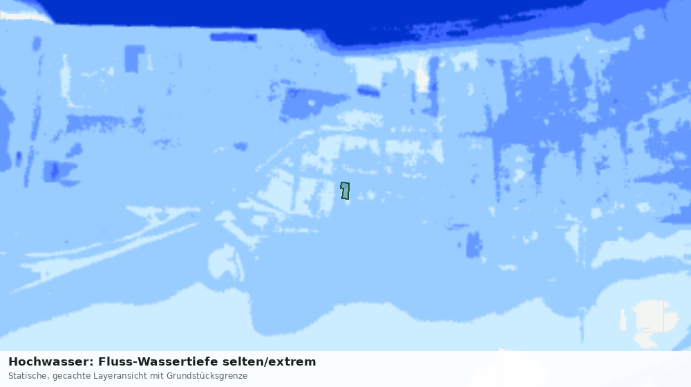 Statische Kartenansicht: Hochwasser: Fluss-Wassertiefe selten/extrem