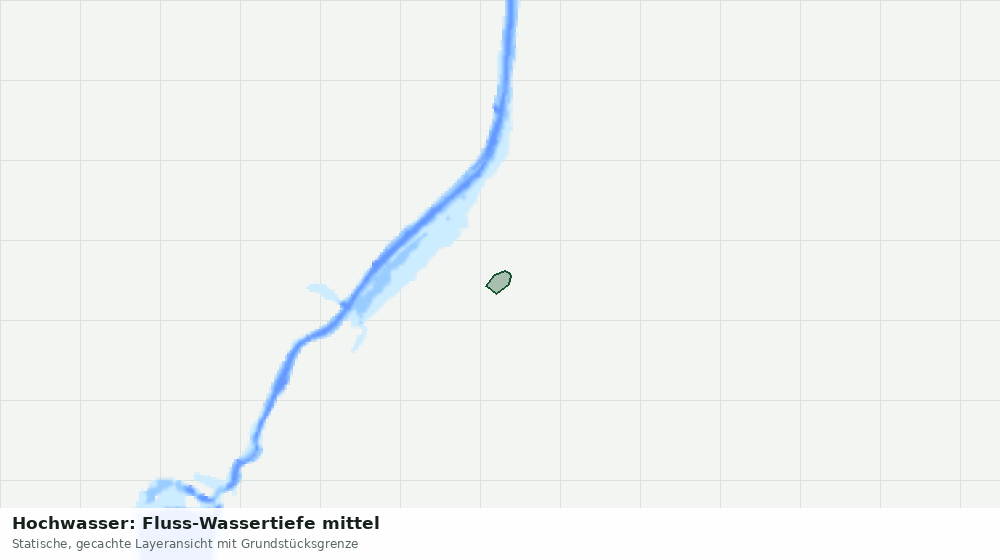 Statische Kartenansicht: Hochwasser: Fluss-Wassertiefe mittel