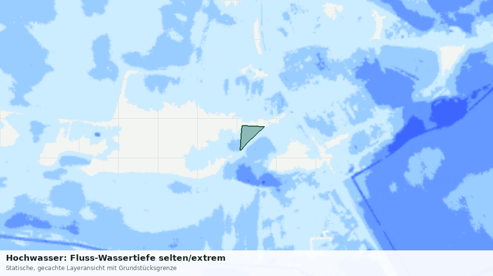 Statische Kartenansicht: Hochwasser: Fluss-Wassertiefe selten/extrem