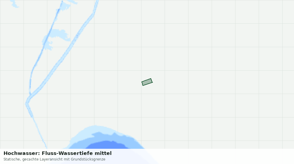 Statische Kartenansicht: Hochwasser: Fluss-Wassertiefe mittel
