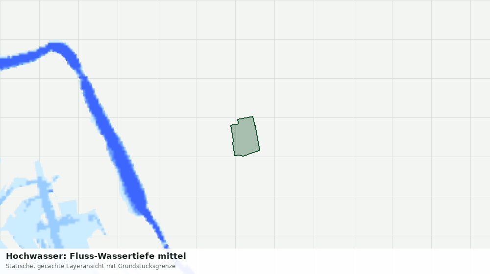 Statische Kartenansicht: Hochwasser: Fluss-Wassertiefe mittel