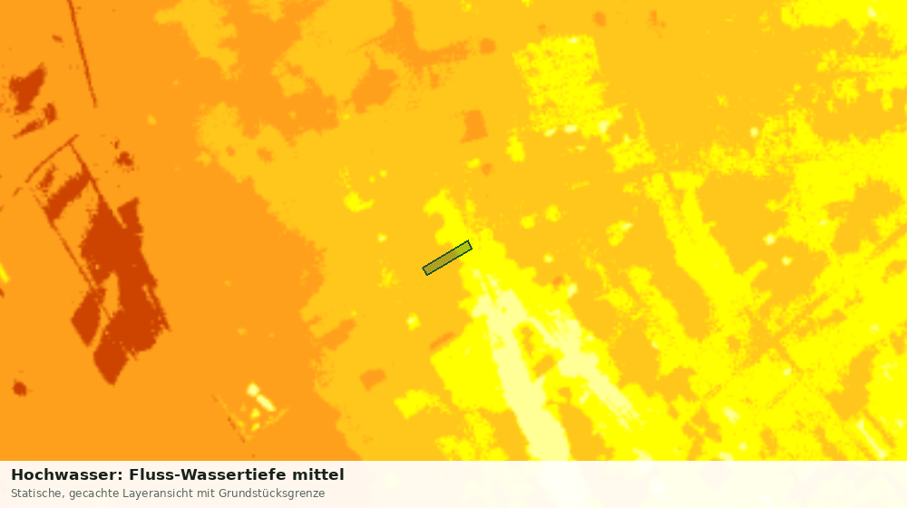 Statische Kartenansicht: Hochwasser: Fluss-Wassertiefe mittel