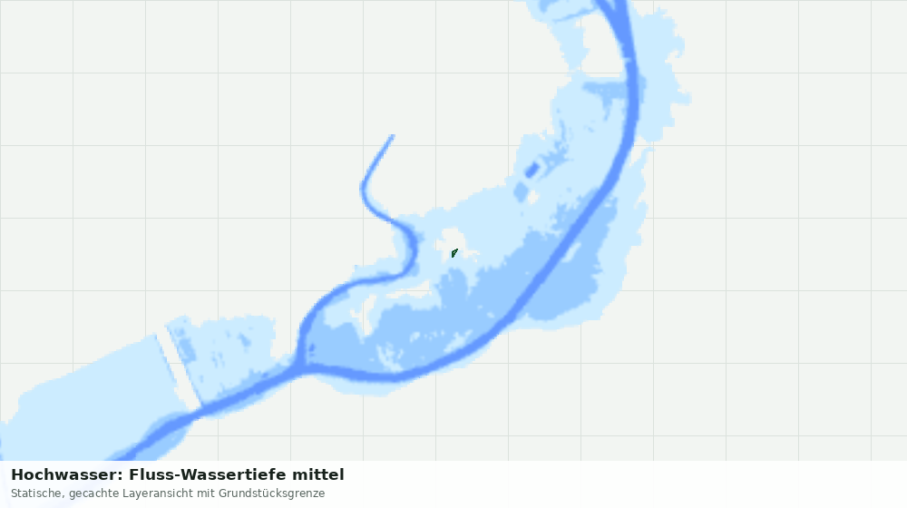 Statische Kartenansicht: Hochwasser: Fluss-Wassertiefe mittel