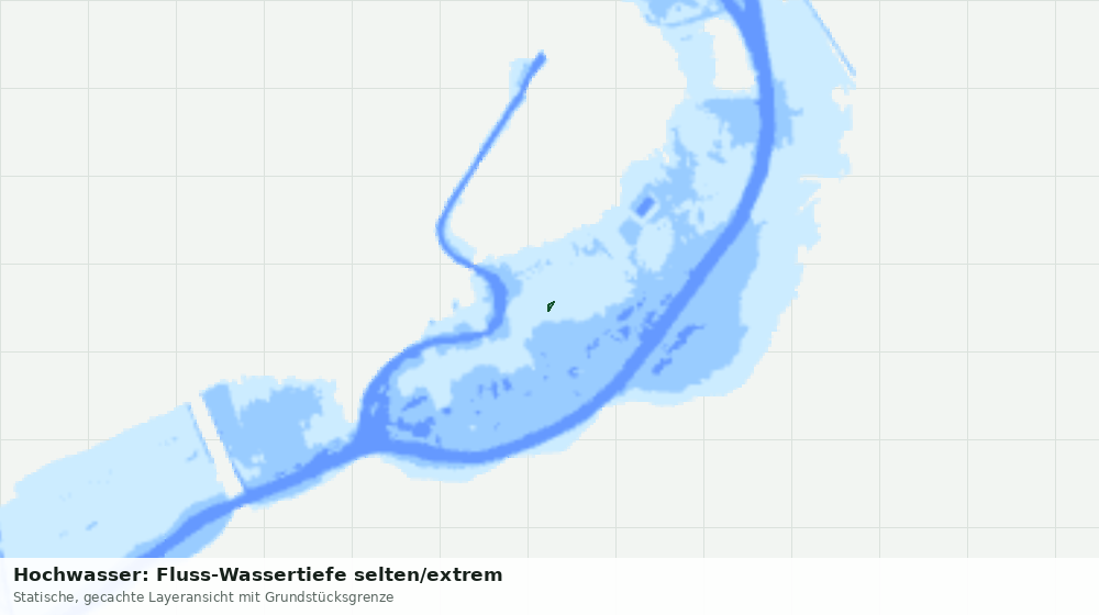 Statische Kartenansicht: Hochwasser: Fluss-Wassertiefe selten/extrem