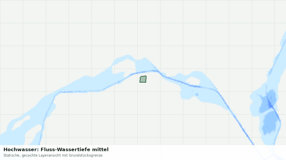 Statische Kartenansicht: Hochwasser: Fluss-Wassertiefe mittel