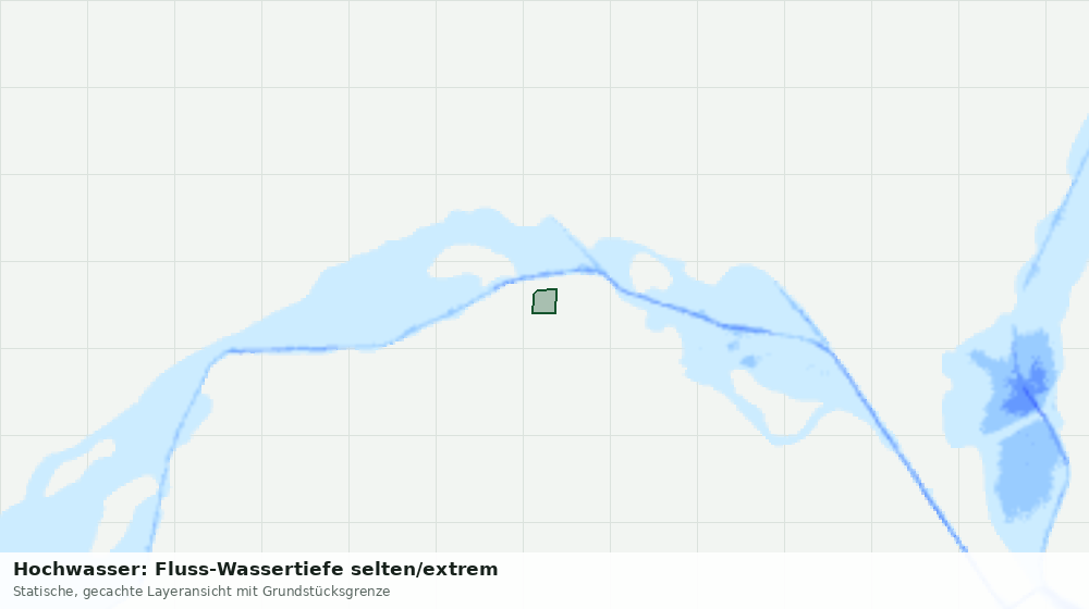 Statische Kartenansicht: Hochwasser: Fluss-Wassertiefe selten/extrem