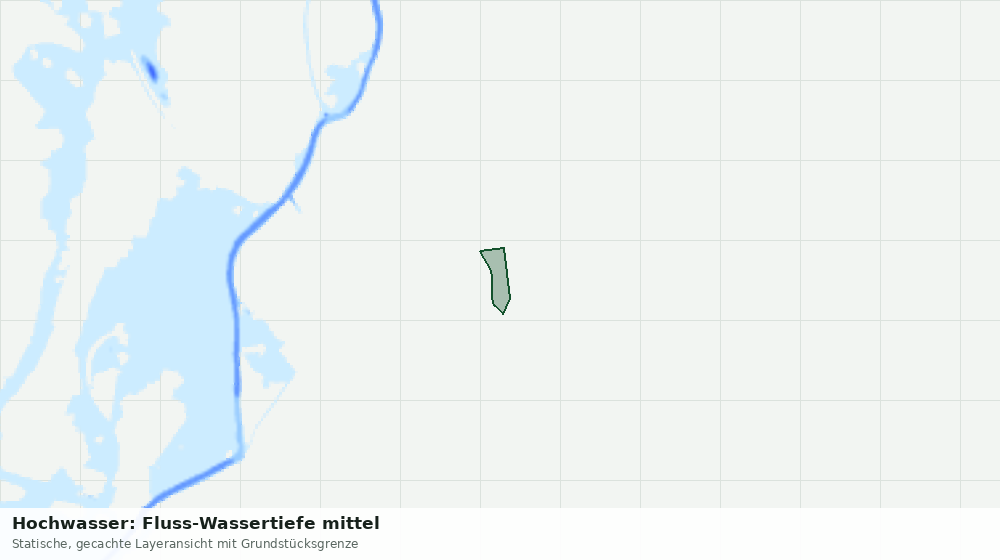 Statische Kartenansicht: Hochwasser: Fluss-Wassertiefe mittel