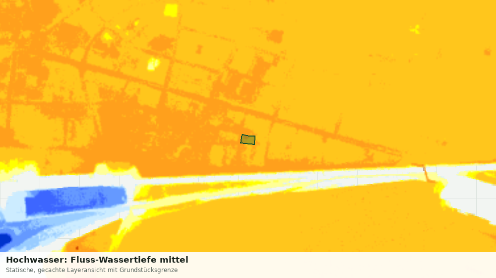 Statische Kartenansicht: Hochwasser: Fluss-Wassertiefe mittel