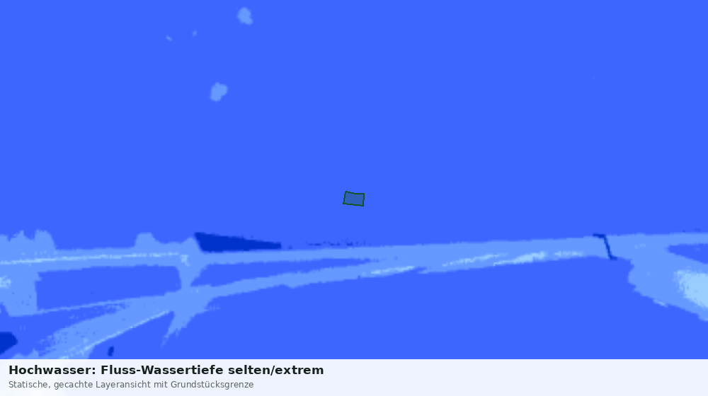 Statische Kartenansicht: Hochwasser: Fluss-Wassertiefe selten/extrem