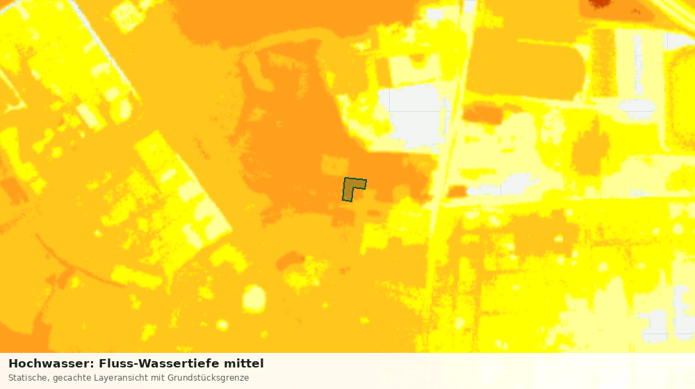 Statische Kartenansicht: Hochwasser: Fluss-Wassertiefe mittel