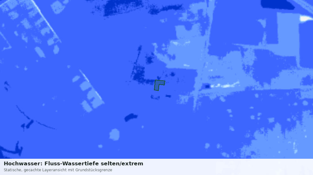 Statische Kartenansicht: Hochwasser: Fluss-Wassertiefe selten/extrem