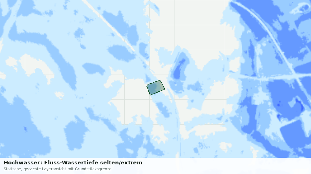 Statische Kartenansicht: Hochwasser: Fluss-Wassertiefe selten/extrem