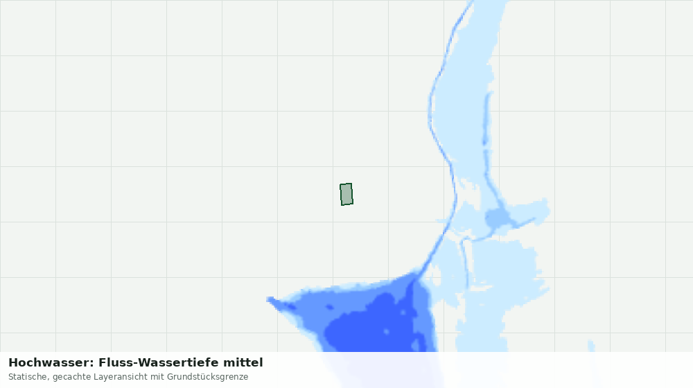 Statische Kartenansicht: Hochwasser: Fluss-Wassertiefe mittel