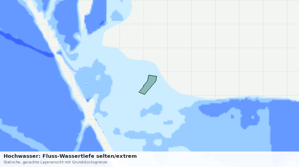 Statische Kartenansicht: Hochwasser: Fluss-Wassertiefe selten/extrem