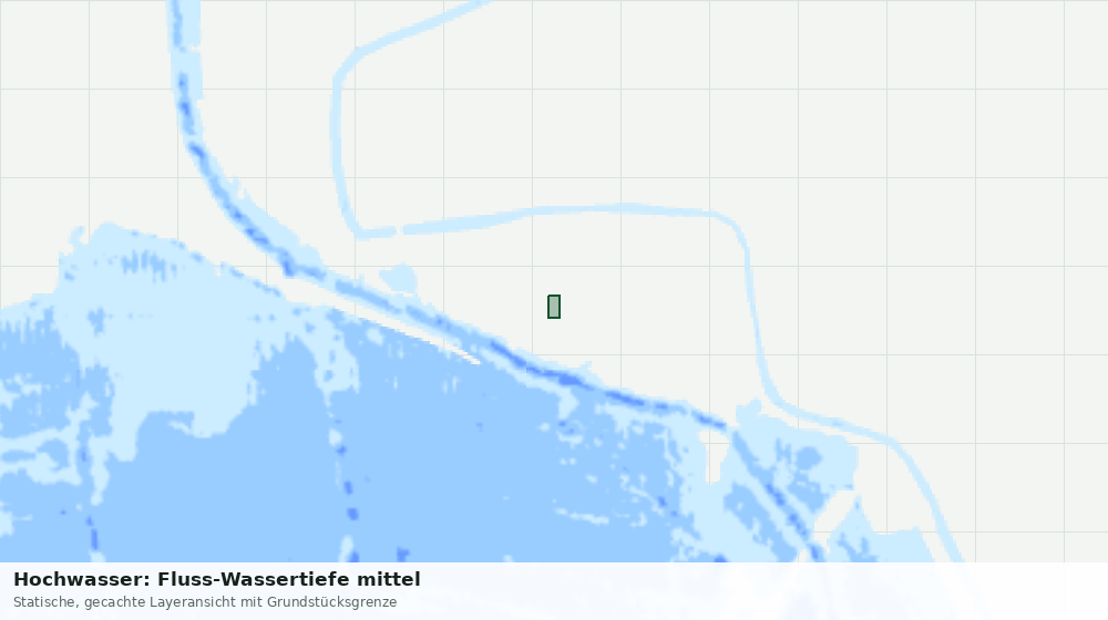 Statische Kartenansicht: Hochwasser: Fluss-Wassertiefe mittel