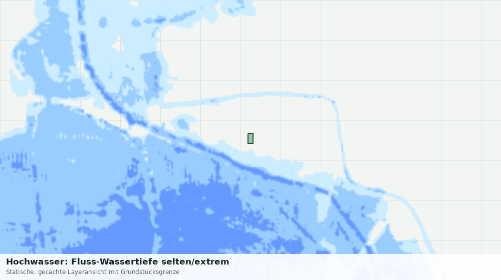 Statische Kartenansicht: Hochwasser: Fluss-Wassertiefe selten/extrem