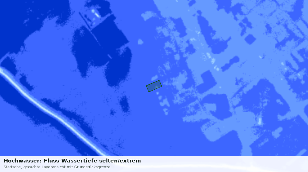 Statische Kartenansicht: Hochwasser: Fluss-Wassertiefe selten/extrem