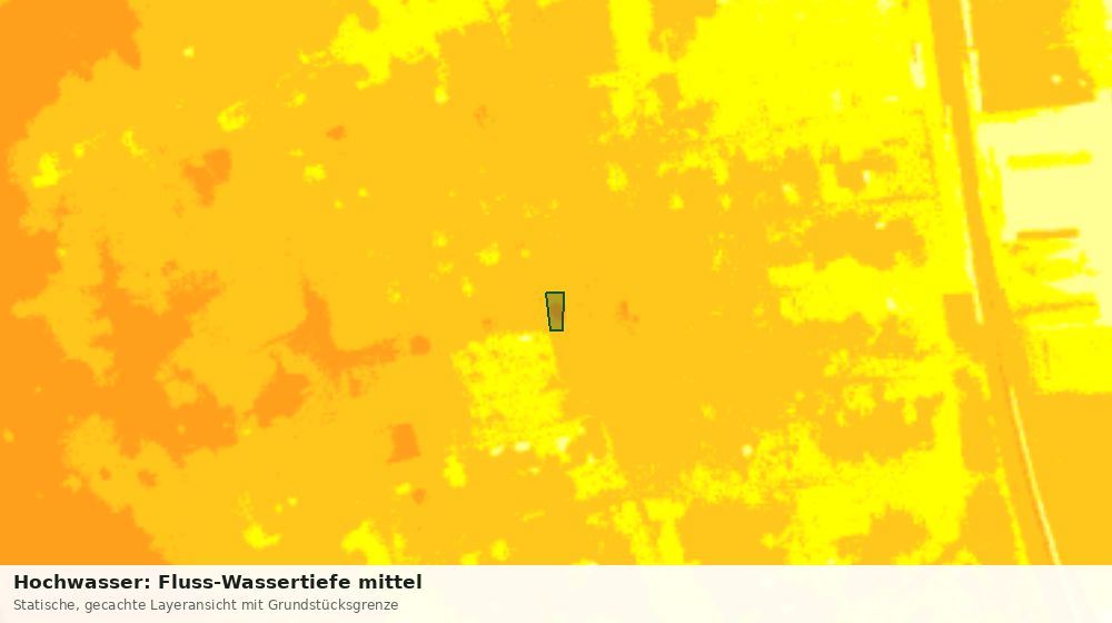 Statische Kartenansicht: Hochwasser: Fluss-Wassertiefe mittel