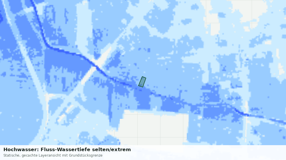Statische Kartenansicht: Hochwasser: Fluss-Wassertiefe selten/extrem