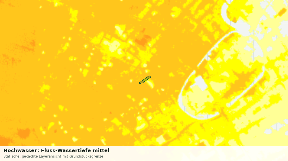 Statische Kartenansicht: Hochwasser: Fluss-Wassertiefe mittel