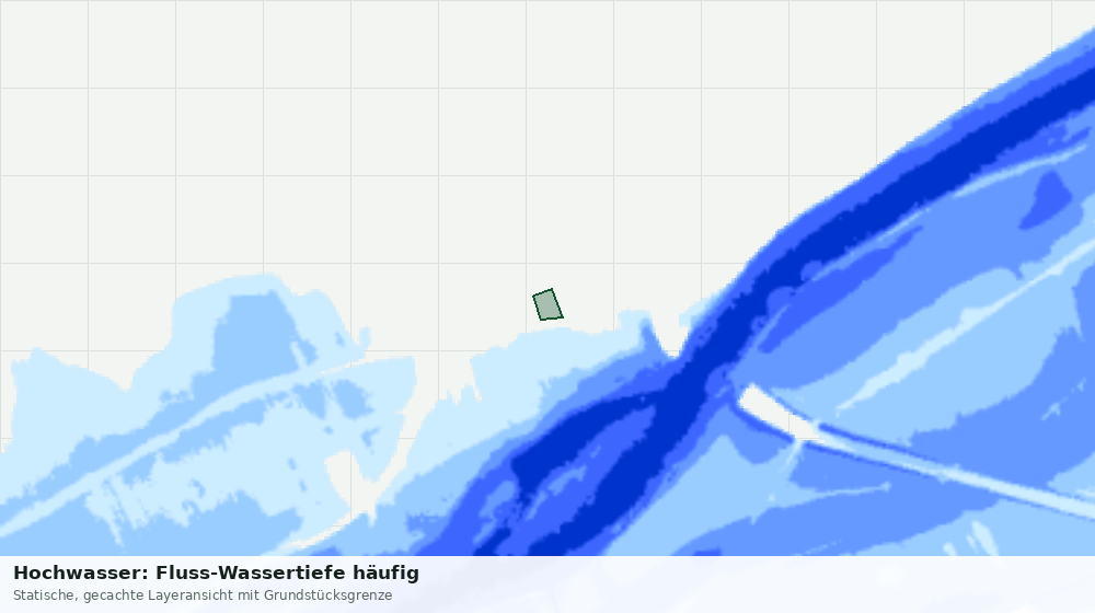 Statische Kartenansicht: Hochwasser: Fluss-Wassertiefe häufig