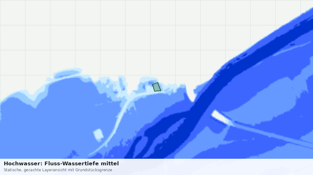 Statische Kartenansicht: Hochwasser: Fluss-Wassertiefe mittel